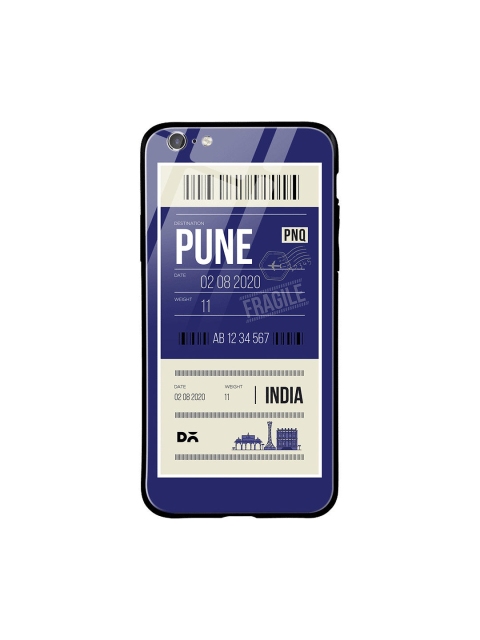 DailyObjects Blue & White iPhone 6S Glass Case Cover