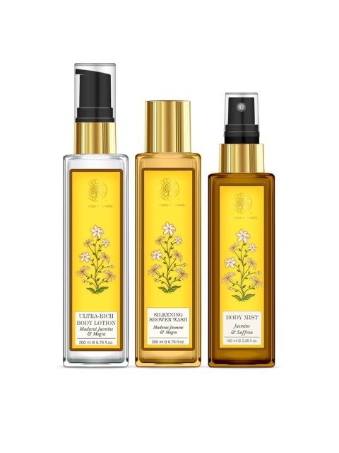 Forest Essentials Sustainable Unisex Set Of Body Mist, Jasmine Mogra Shower Wash Body Lotion, Yellow
Forest Essentials Sustainable Unisex Set Of Body Mist, Jasmine Mogra Shower Wash Body Lotion, Yellow
