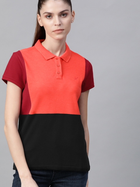 HRX by Hrithik Roshan Women Orange & Black Colourblocked Polo Collar Lifestyle T-shirt
HRX by Hrithik Roshan Women Orange & Black Colourblocked Polo Collar Lifestyle T-shirt