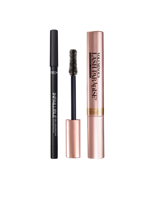 LOreal Women Set of Voluminous Lash Paradise Mascara & Infallible Gel Crayon Eyeliner, Black
LOreal Women Set of Voluminous Lash Paradise Mascara & Infallible Gel Crayon Eyeliner, Black