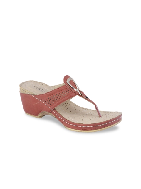Khadims Women Red Solid Heels