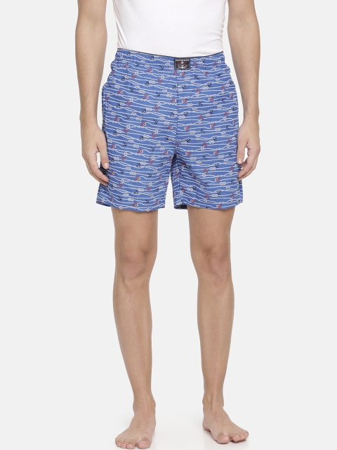 Macroman M-Series Men Assorted Designer Boxers MARINE31-BLUE-XL