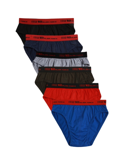 Red Rose Boys Pack of 6 Assorted Basic Briefs JRNO78-20