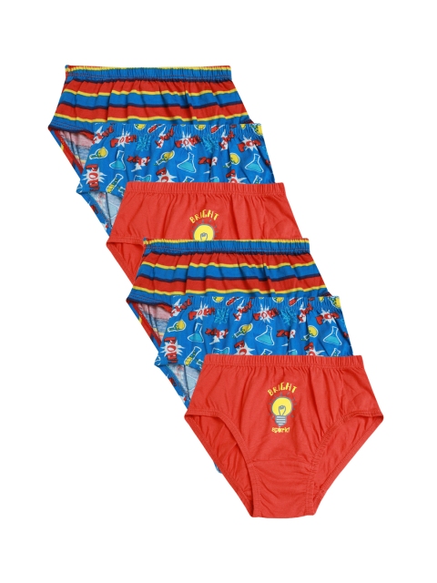 Red Rose Boys Pack of 6 Assorted Basic Briefs JRNO86-20