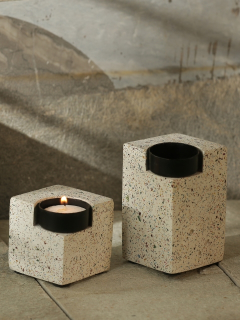 ExclusiveLane 'Glow of The Cuboid' Handcrafted Tea Light Holder In Concrete (Set of 2), White
ExclusiveLane 'Glow of The Cuboid' Handcrafted Tea Light Holder In Concrete (Set of 2), White