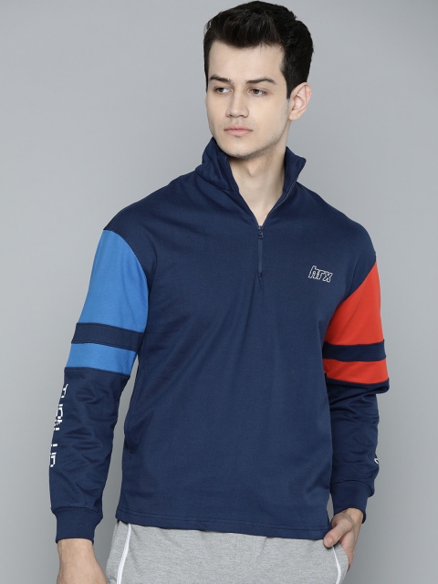 HRX by Hrithik Roshan Men Medival Blue Colourblock Regular Fit Bio-Wash Sweatshirt, Navy blue
HRX by Hrithik Roshan Men Medival Blue Colourblock Regular Fit Bio-Wash Sweatshirt, Navy blue
