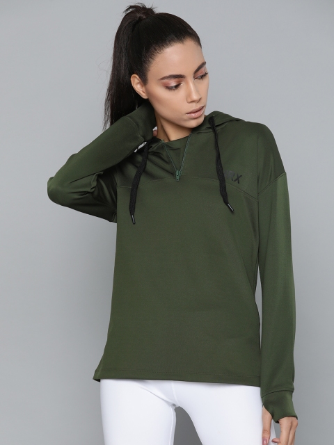HRX by Hrithik Roshan Women Olive Green Solid Rapid-Dry Antimicrobial Training Sweatshirt
HRX by Hrithik Roshan Women Olive Green Solid Rapid-Dry Antimicrobial Training Sweatshirt