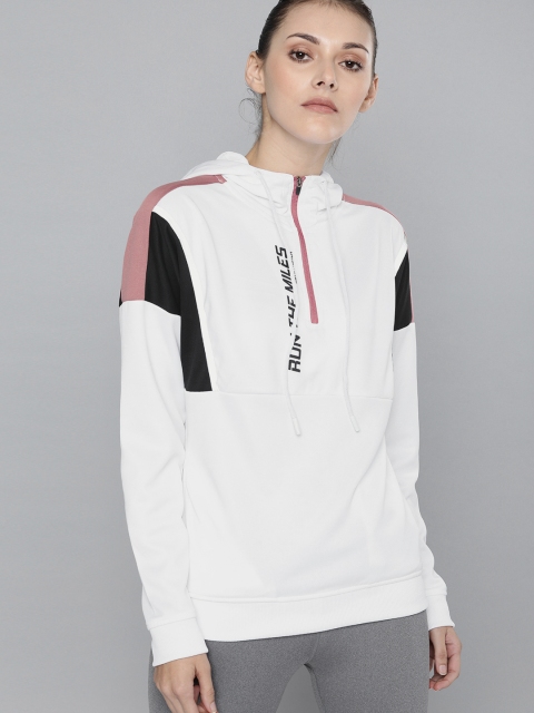 HRX by Hrithik Roshan Women White Colourblocked Rapid-Dry Antimicrobial Running Sweatshirt
HRX by Hrithik Roshan Women White Colourblocked Rapid-Dry Antimicrobial Running Sweatshirt