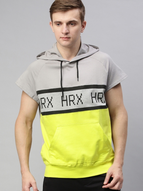 HRX by Hrithik Roshan Men Grey & Green Colourblocked Antimicrobial Bio-Wash Sweatshirt
HRX by Hrithik Roshan Men Grey & Green Colourblocked Antimicrobial Bio-Wash Sweatshirt