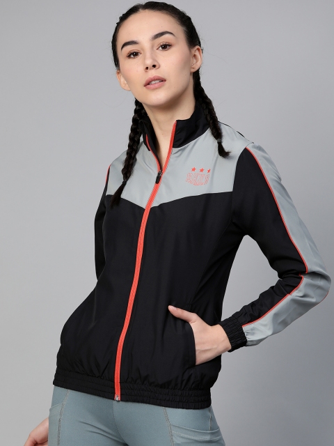 HRX by Hrithik Roshan Women Blk/Foggy Grey/Orange Colourblocked Rapid-Dry Antimicrobial Football Jacket, Black
HRX by Hrithik Roshan Women Blk/Foggy Grey/Orange Colourblocked Rapid-Dry Antimicrobial Football Jacket, Black