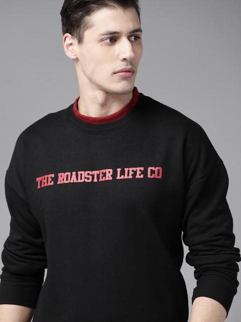Roadster Men Black Brand Logo Print Detail Sweatshirt
Roadster Men Black Brand Logo Print Detail Sweatshirt