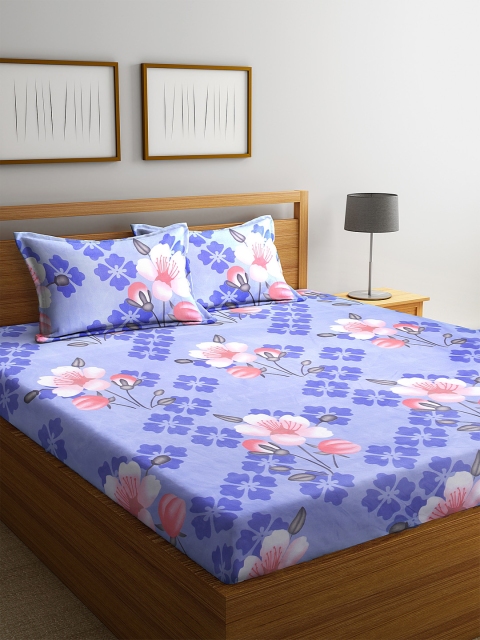 Home Sizzler Blue & Pink Floral 144 TC Polyester 1 Queen Bedsheet with 2 Pillow Covers
Home Sizzler Blue & Pink Floral 144 TC Polyester 1 Queen Bedsheet with 2 Pillow Covers