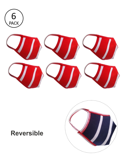 nestroots Kids Pack of 6 Striped 2-Layers Reversible & Reusable Cloth Masks, Red
nestroots Kids Pack of 6 Striped 2-Layers Reversible & Reusable Cloth Masks, Red