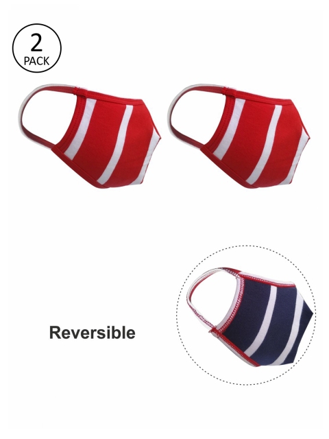 nestroots Kids Red & Navy Blue Reversible Striped 2 Pcs Reusable 2 Ply Cloth Face Masks
nestroots Kids Red & Navy Blue Reversible Striped 2 Pcs Reusable 2 Ply Cloth Face Masks