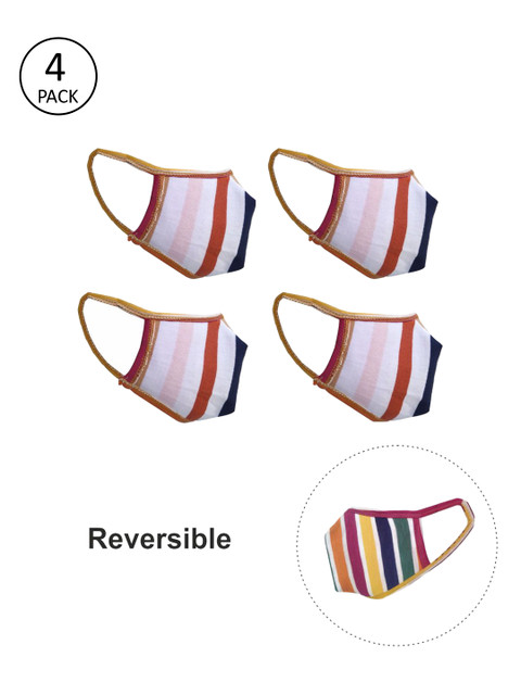 nestroots Kids Pack of 4 Reusable & Reversible 2-Layers Cloth Masks, Pink 
nestroots Kids Pack of 4 Reusable & Reversible 2-Layers Cloth Masks, Pink