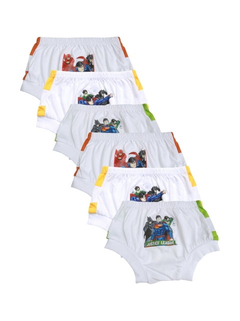 Red Rose Boys Pack Of 6 Assorted Briefs JRNO05-WHITE-30