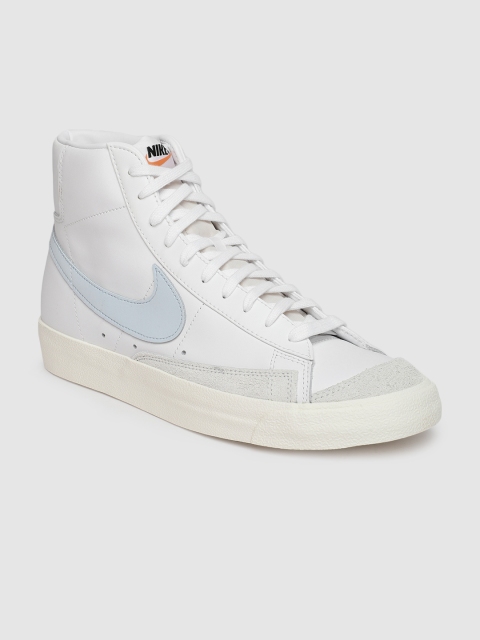Nike Men White BLAZER MID '77 VNTG High-Top Basketball Shoes