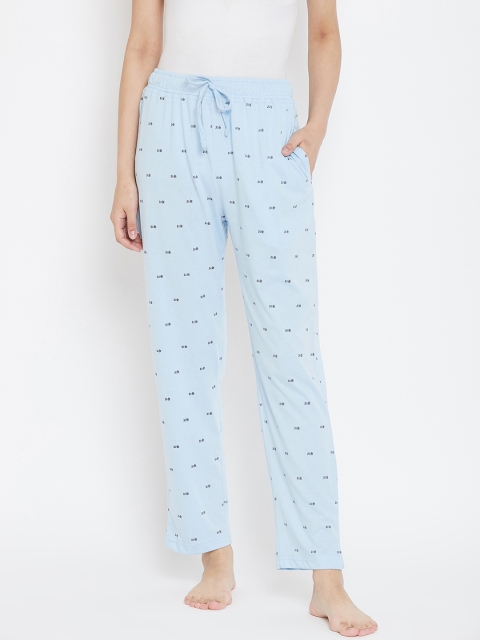 Okane Women Blue Printed Lounge Pants