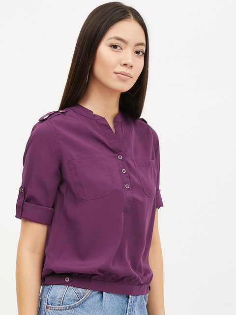 Harpa Women Purple Solid Top
Harpa Women Purple Solid Top