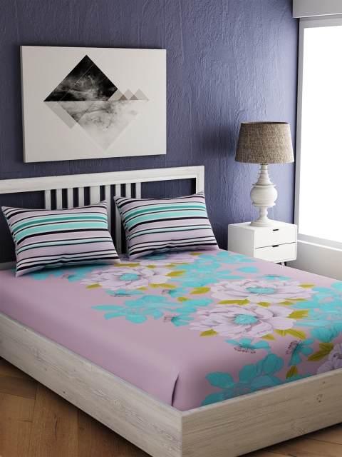 EverHOME Pink & Turquoise Blue Floral 210 TC Cotton 1 Queen Bedsheet with 2 Pillow Covers
EverHOME Pink & Turquoise Blue Floral 210 TC Cotton 1 Queen Bedsheet with 2 Pillow Covers