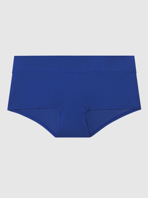 La Senza Women Blue Solid Boy Shorts 11125659-02MG