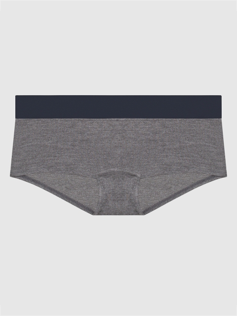 La Senza Women Grey Solid Boy Shorts Briefs 11137695-43MN, Assorted