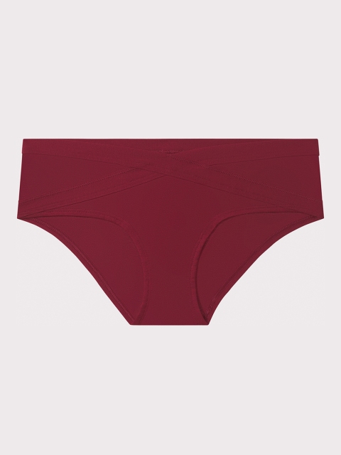 La Senza Women Maroon Solid Remix Ultrasoft Hipster Briefs 11145073-92Q1