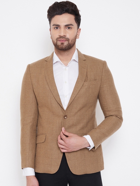 Spirit Men Brown & Beige Checked Tailored Fit Single-Breasted Formal Blazer
Spirit Men Brown & Beige Checked Tailored Fit Single-Breasted Formal Blazer