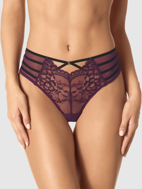 La Senza Women Burgundy Sexy Diva Thongs 11136150-96O7