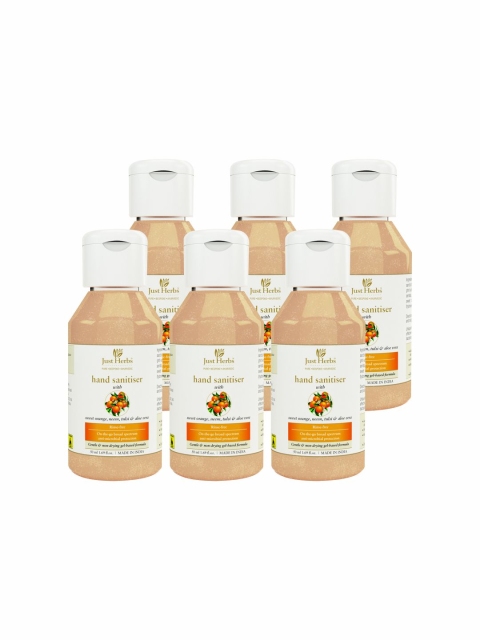 Just Herbs Unisex Set of 6 Sweet Orange Neem Tulsi & Aloe Vera Hand Sanitiser Gel
Just Herbs Unisex Set of 6 Sweet Orange Neem Tulsi & Aloe Vera Hand Sanitiser Gel