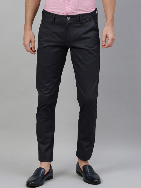 RARE RABBIT Men Black Regular Fit Solid Trousers