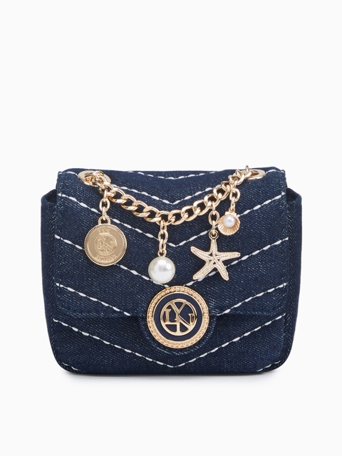 LYN Blue Embellished Sling Bag