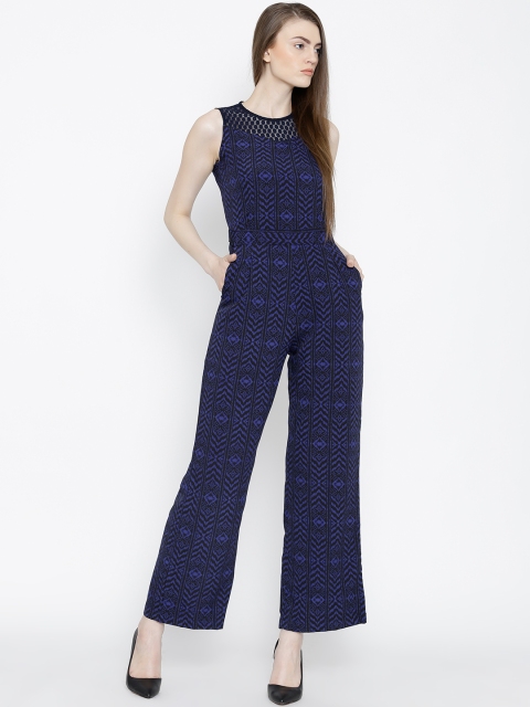 Tokyo Talkies Blue Printed Jumpsuit