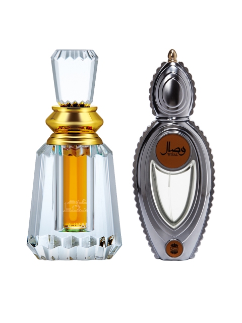 Ajmal Unisex Set Of 2 Wisal EDP Perfume Scent for skin 50ML & Oud Mukhallat CP Attar 6ML, Gold
Ajmal Unisex Set Of 2 Wisal EDP Perfume Scent for skin 50ML & Oud Mukhallat CP Attar 6ML, Gold