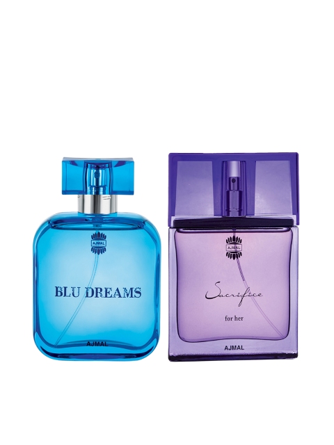 Ajmal Unisex Set of 2 Sacrifice for HER EDP Perfume 50ML & Blu Dreams EDP Fougere 100ML, Purple
Ajmal Unisex Set of 2 Sacrifice for HER EDP Perfume 50ML & Blu Dreams EDP Fougere 100ML, Purple