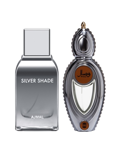 Ajmal Unisex Set Of 2 Wisal Dhahab 50ml & Silver Shade EDP 100ml Perfume Scent for Skin, Gold
Ajmal Unisex Set Of 2 Wisal Dhahab 50ml & Silver Shade EDP 100ml Perfume Scent for Skin, Gold