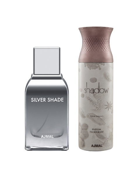 Ajmal Men Set Of 2 SilverShade EDP Perfume 100ML & Shadow Homme Deodorant Body Spray 200ML, Silver
Ajmal Men Set Of 2 SilverShade EDP Perfume 100ML & Shadow Homme Deodorant Body Spray 200ML, Silver