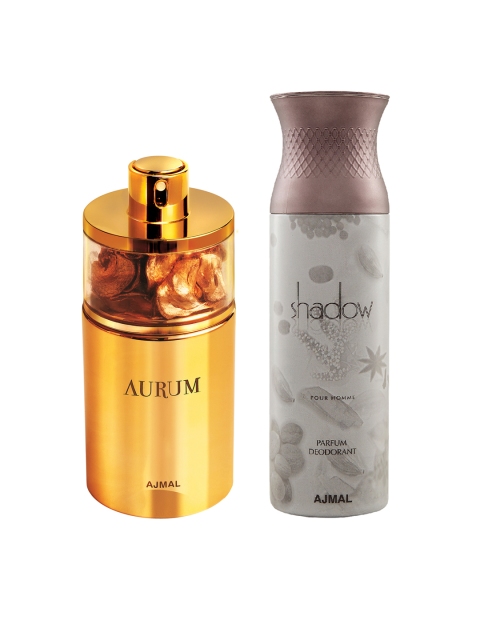 Ajmal Unisex Set of 2 Aurum EDP Perfume Scent for skin 75ML & ShadH Deodorant Spray 200ML, Gold
Ajmal Unisex Set of 2 Aurum EDP Perfume Scent for skin 75ML & ShadH Deodorant Spray 200ML, Gold