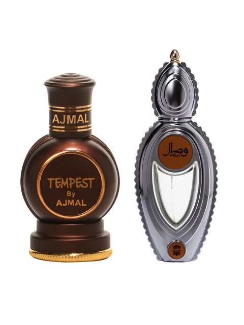 Ajmal Women Set of 2 Wisal EDP Perfumesfor Skin 50ML & Tempest Attar Alcohol Free 12ML, Gold
Ajmal Women Set of 2 Wisal EDP Perfumesfor Skin 50ML & Tempest Attar Alcohol Free 12ML, Gold