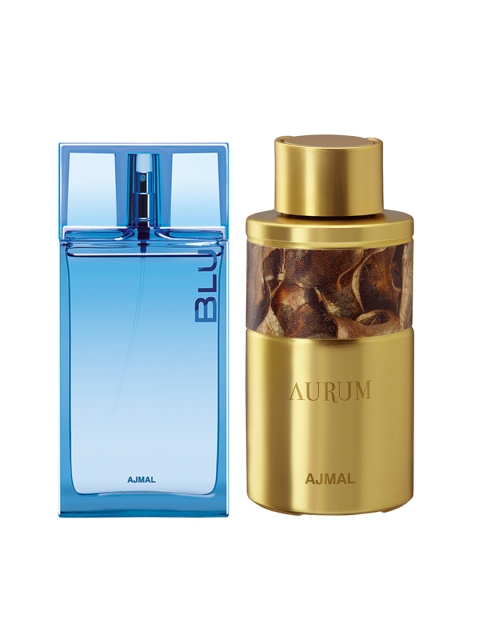 Ajmal Unisex Set of 2 Blu EDP Perfume Scent for skin 90ml & Aurum CP 10ml Attar, Blue
Ajmal Unisex Set of 2 Blu EDP Perfume Scent for skin 90ml & Aurum CP 10ml Attar, Blue