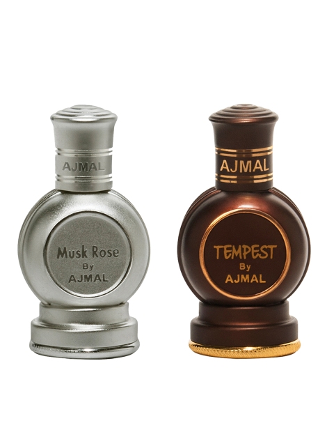 Ajmal Unisex Set Of 2 Perfume Tempest & Musk Rose CP Concentrated Perfume Attar 12ml each, Brown
Ajmal Unisex Set Of 2 Perfume Tempest & Musk Rose CP Concentrated Perfume Attar 12ml each, Brown