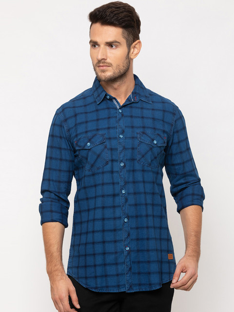 Globus Men Blue Regular Fit Checked Casual Shirt
Globus Men Blue Regular Fit Checked Casual Shirt