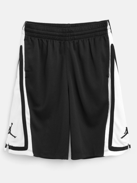 Jordan Boys Black & White Franchise Colourblocked Sports Shorts