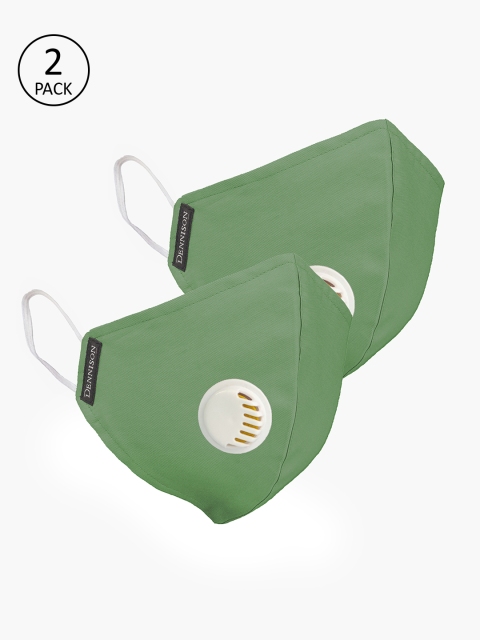 DENNISON Unisex 2 Pcs Solid 2-Ply Valved Anti-Dust Reusable Protective Outdoor Masks, Green
DENNISON Unisex 2 Pcs Solid 2-Ply Valved Anti-Dust Reusable Protective Outdoor Masks, Green