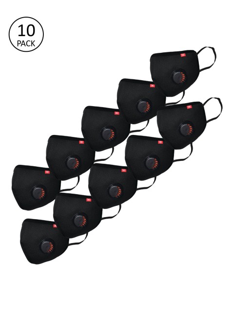 SWISS MILITARY Unisex 10 Pcs Black 3-Ply Valved Anti-Bacterial Reusable Outdoor Masks
SWISS MILITARY Unisex 10 Pcs Black 3-Ply Valved Anti-Bacterial Reusable Outdoor Masks