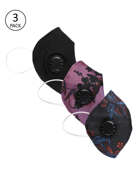 AUDSTRO Unisex 3 Pcs Floral Printed 5-Ply Valved Anti-Pollution Protective Outdoor Masks, Black
AUDSTRO Unisex 3 Pcs Floral Printed 5-Ply Valved Anti-Pollution Protective Outdoor Masks, Black