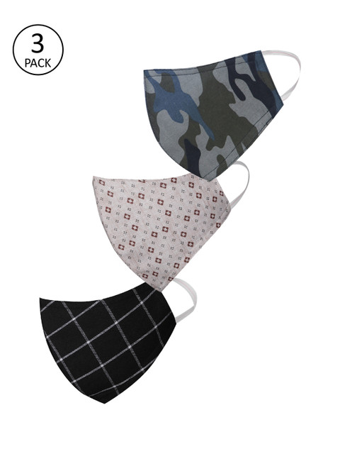 JBN Creation Kids 3 Pcs Printed 3 Ply Reusable Anti-Pollution Cloth Masks, Black 
JBN Creation Kids 3 Pcs Printed 3 Ply Reusable Anti-Pollution Cloth Masks, Black