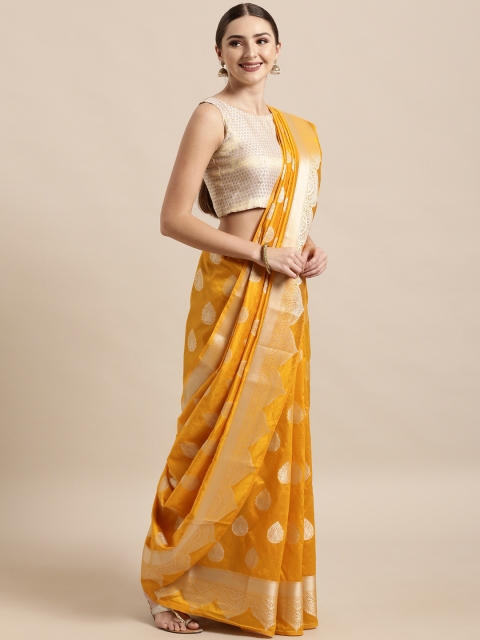 The Chennai Silks Classicate Mustard Yellow & Gold-Toned Poly Silk Woven Design Saree
The Chennai Silks Classicate Mustard Yellow & Gold-Toned Poly Silk Woven Design Saree
