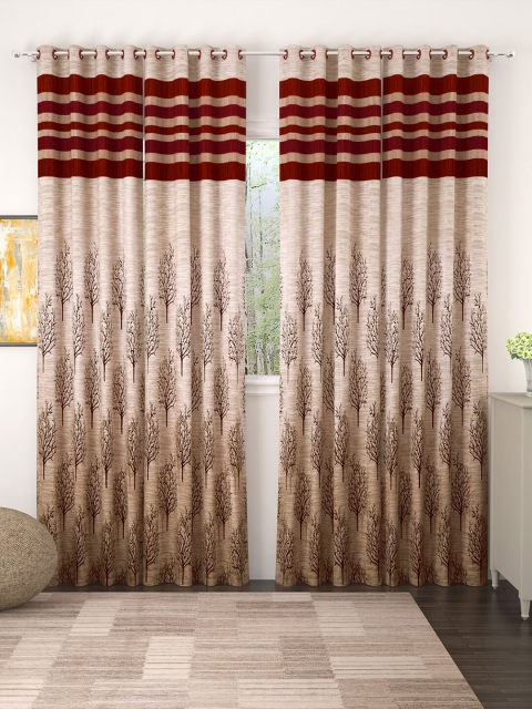 Story@home Maroon & Beige Set of 4 Premium Jacquard 350GSM Room Darkening Eyelet Long Door Curtains
Story@home Maroon & Beige Set of 4 Premium Jacquard 350GSM Room Darkening Eyelet Long Door Curtains