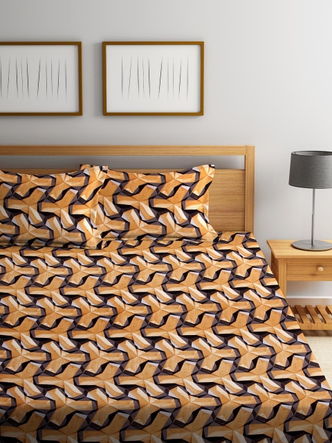DREAM WEAVERZ Brown & Grey Geometric 250 TC Cotton 1 King Bedsheet with 2 Pillow Covers
DREAM WEAVERZ Brown & Grey Geometric 250 TC Cotton 1 King Bedsheet with 2 Pillow Covers